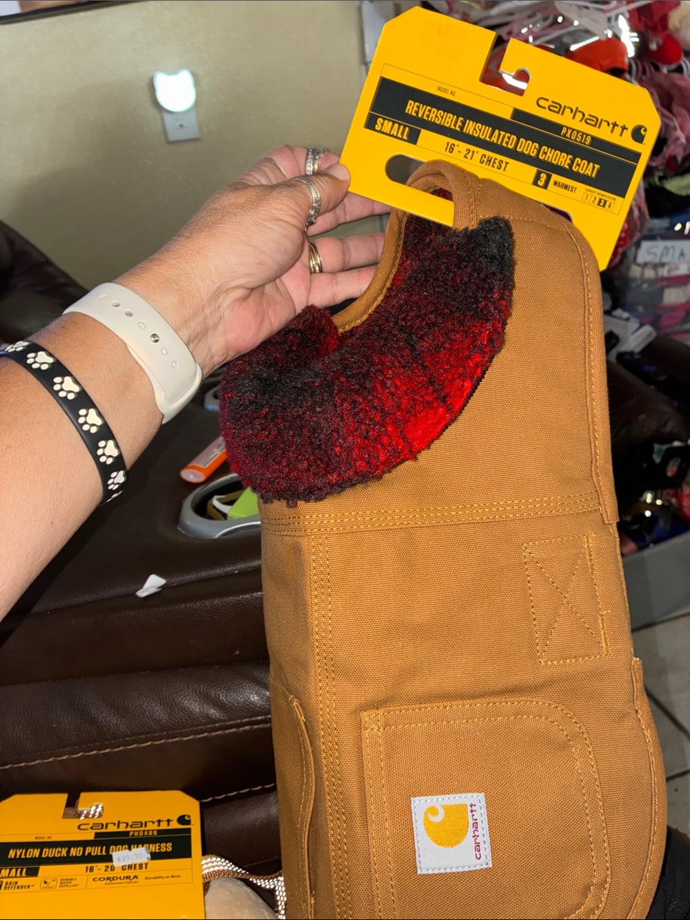 Carhartt canvas reversible insulated chore coat